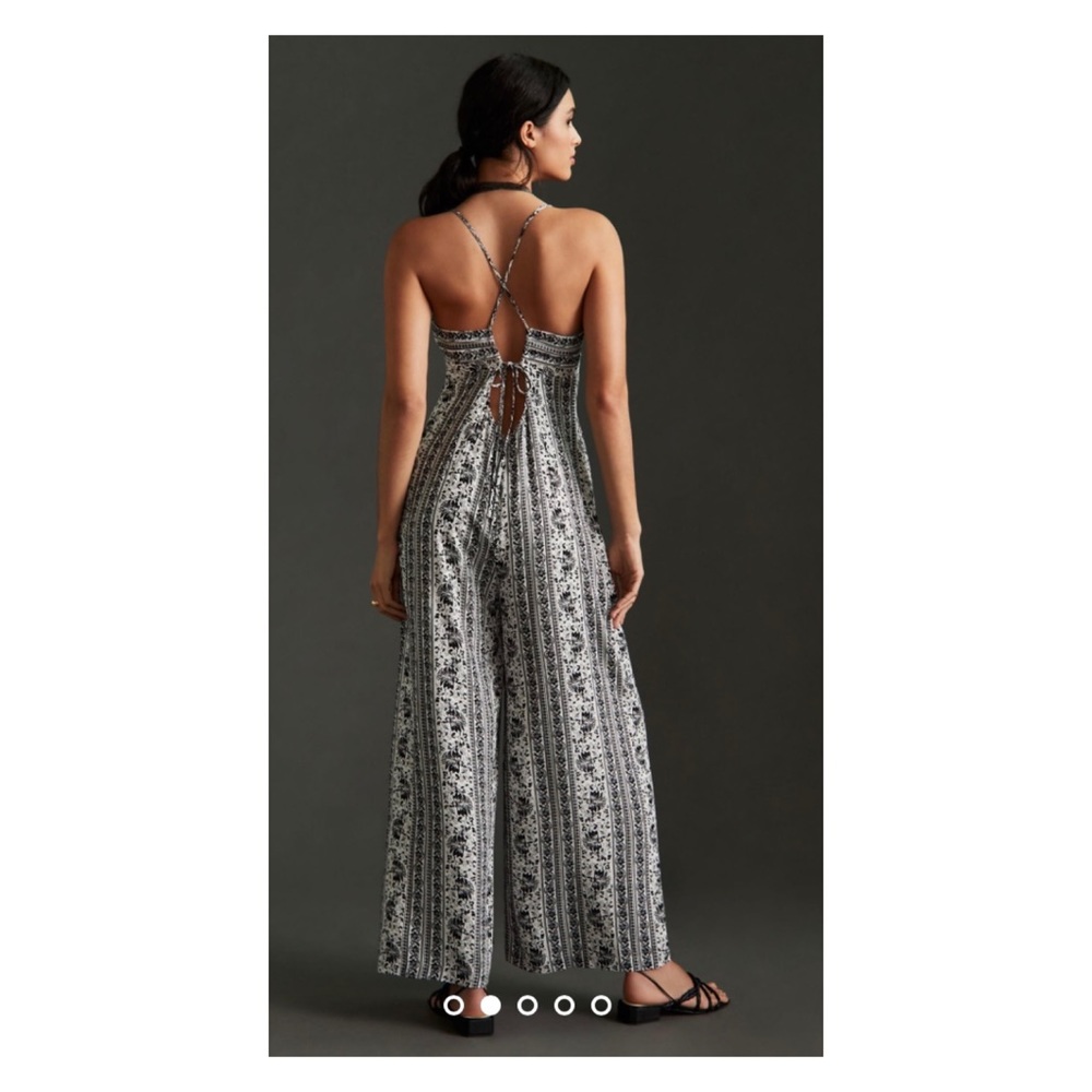 Anthropologie Black and White Jumpsuit